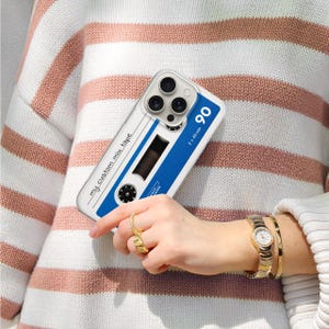 Funda de teléfono personalizada con cinta de casete compatible con Samsung S26, S25, S24, S23 Ultra y S22. Compatible con Samsung A57, A56, A55, A54, A53, A52, A37, A35, A17 y A16. imagen 5