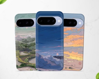 Anime Japanese Asian Lofi Phone Case for Google Pixel 10 Pro XL 9a 8 7 iPhone 17 Pro Max 16 15 14 13 fit Samsung S25 Ultra S24 FE A56 A16