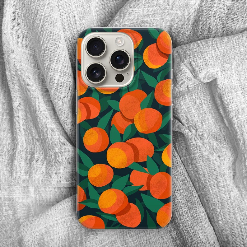 Aesthetic Fruit Phone Case Orange Cover for iPhone 17 Pro Max 17e 16e 15 14 13 12 11 fits Samsung S26 S25 Ultra A57 A17 & Pixel 10 9a image 9