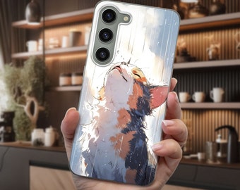 Aesthetic Cat Kitten Phone Case fits Samsung S25 S24 S23 Ultra S22 S21 S20 FE fit Samsung A56 A55 A54 A53 A52 A35 A16 A15 A14