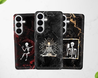 Horror Gothic Skeleton Phone Case Aesthetic Cover fits Samsung S26 S25 Ultra S24 S23 A57 A56 A55 A54 A52s A36 A26 A17 A16 A15