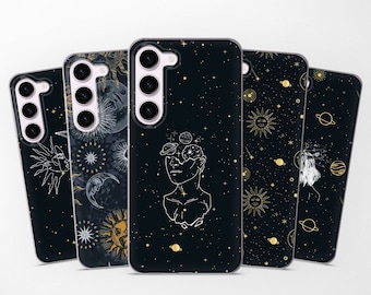 Celestial Space Phone Case Moon Trippy Cover fits Samsung S26 S25 Ultra S24 S23 S22 S21 A56 A55 A54 A52s A37 A36 A17 A16 A15