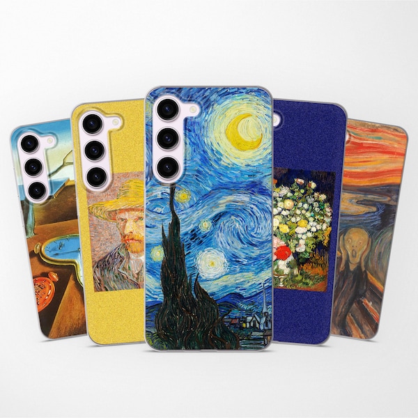 象徴的な絵画アートの携帯電話ケースは、Samsung S25 S24 S23 Ultra S22 S21 S20 FEに適合します。Samsung A56 A55 A54 A53 A52 A35 A16 A15 A14に適合します。