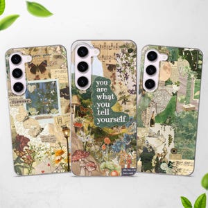 Cottagecore Aesthetic Phone Case Fairycore Cover fits Samsung S25 Ultra S24 S23 S22 S21 fit Samsung A56 A55 A54 A53 A52 A16 A15