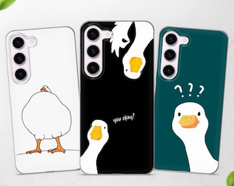 Meme Gans Handyhülle Lustige Ente Abdeckung passend für Samsung S25 Ultra S24 S23 S22 S21 fit Samsung A56 A55 A54 A53 A52 A16 A15