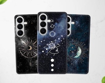 Trippy Celestial Moon Phone Case Astrology Cover fits Samsung S26 S25 Ultra S24 S23 S22 S21 fit Samsung A56 A55 A54 A52s A36 A26 A17 A16 A15