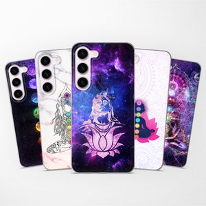 Yoga Chakra Phone Case Spiritual Cover fits Samsung S25 S24 S23 Ultra S22 S21 S20 FE fit Samsung A56 A55 A54 A53 A52 A35 A16 A15 A14
