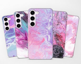 Roze Marmer Telefoonhoesje past Samsung S25 S24 S23 Ultra S22 S21 S20 FE fit Samsung A56 A55 A54 A53 A52 A35 A16 A15 A14