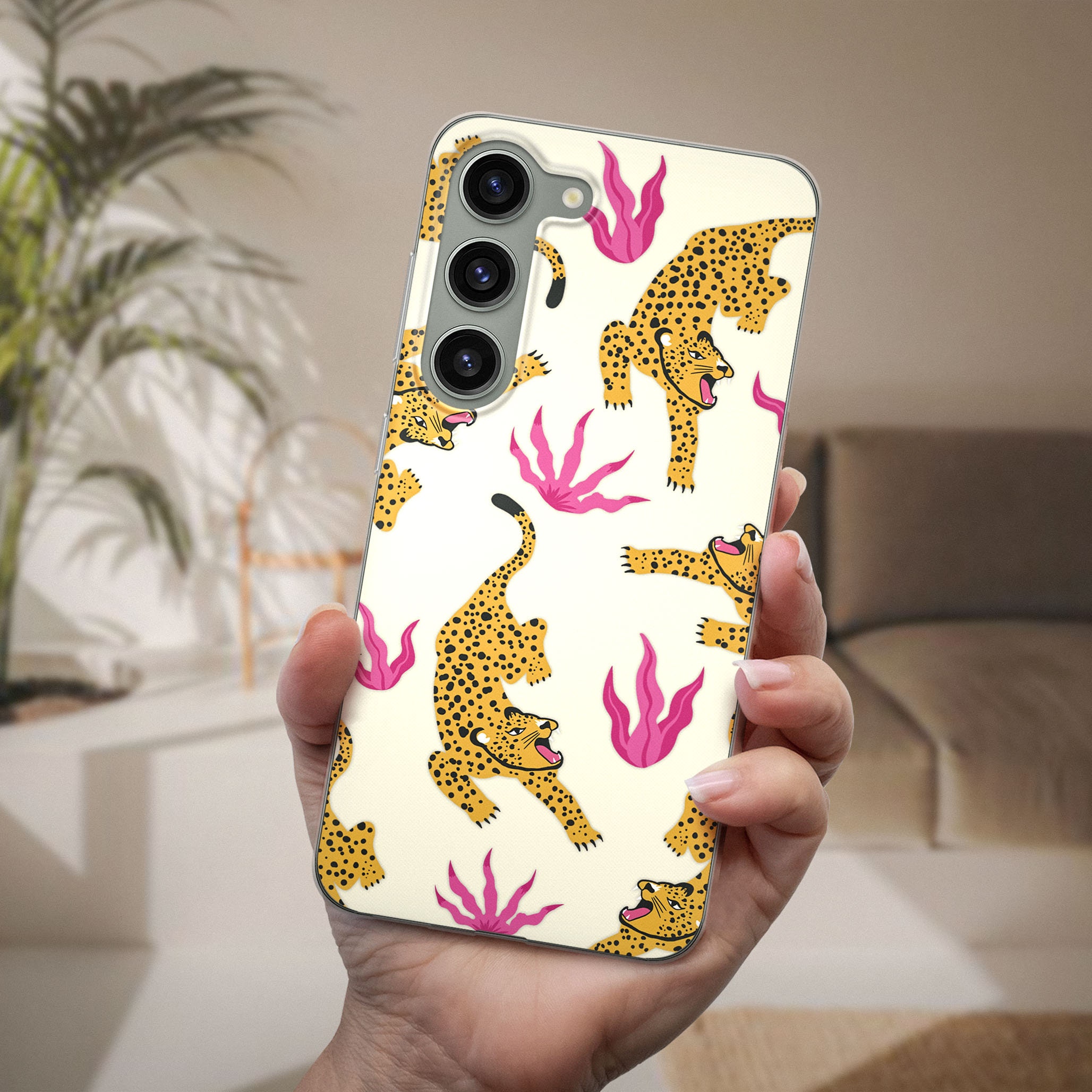 Animal Trendy Leopard Phone Case fits Samsung S25 S24 Ultra S23 S22 S21 S20 FE fit Samsung A56 A55 A54 A53 A52 A35 A16 A15 A14
