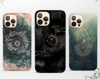 Moon Phone Case Stars Astrology Cover for iPhone 17 Pro Max 16e 15 14 13 12 fits Samsung S26 Ultra S25 S24 A57 A56 A17 and Pixel 10a 9