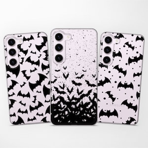 Gothic Bat Halloween Phone Case fits Samsung S25 S24 S23 Ultra S22 S21 S20 FE fit Samsung A56 A55 A54 A53 A52 A35 A16 A15 A14
