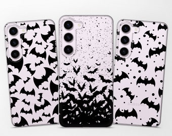 Gothic Bat Halloween Phone Case fits Samsung S26 S25 FE S24 S23 Ultra S22 fit Samsung A57 A56 A55 A54 A53 A52 A37 A17 A16 A15