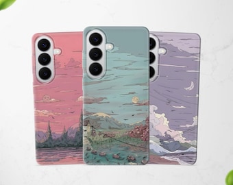 Anime Landscape Phone Case Japanese Art Cover fits Samsung S26 S25 Ultra S24 FE S23 S22 A57 A56 A55 A54 A36 A17 A16 A15