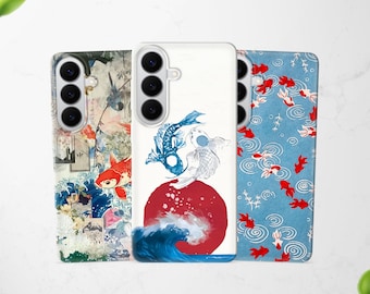 Koi Fish Phone Case Japanese Art Cover fits Samsung S26 S25 Ultra S24 S23 S22 S21 A57 A56 A55 A54 A52s A36 A17 A16 A15