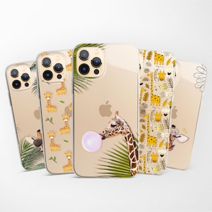 Animal Giraffe Phone Case fit for Pixel 9 Pro 8 7 6 5A for iPhone 16 Pro 15 14 13 12 fit Samsung S25 S24 FE S23 A56 A55 A16 A15
