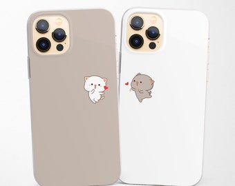 Funda de teléfono a juego con diseño de gato para iPhone 17 Pro Max, Air, 16e, 15, 14 y 13, compatible con Samsung S25 Ultra, S24 FE, A56, A16 y Pixel 10 y 9.