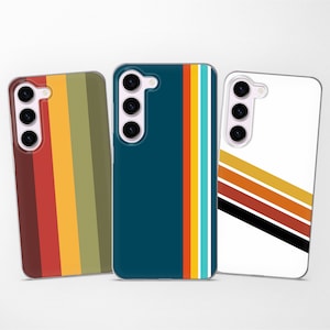 Retro Lines Phone Case Vintage Strips Cover fits Samsung S25 S24 S23 Ultra S22 S21 S20 FE fit Samsung A56 A55 A54 A53 A52 A35 A16 A15 A14