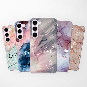 Personalisierte Handyhülle Custom Name Cover passend für Samsung S25 S24 S23 Ultra S22 S21 S20 FE passend für Samsung A56 A55 A54 A53 A52 A35 A16 A15 A14