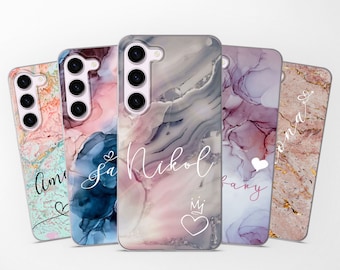 Personalized Phone Case Custom Name Cover fits Samsung S25 S24 S23 Ultra S22 S21 S20 FE fit Samsung A56 A55 A54 A53 A52 A35 A16 A15 A14