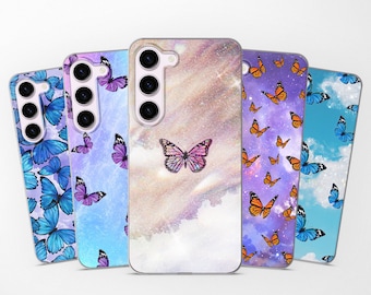 Cute Butterfly Phone Case Butterflies Cover fits Samsung S26 S25 Ultra S24 S23 S22 S21 A56 A55 A54 A52s A36 A26 A17 A16 A15