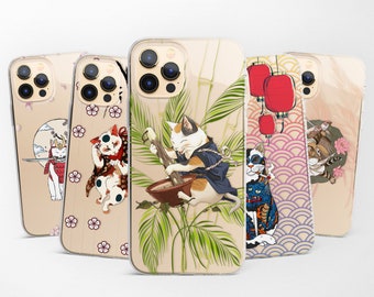 Japanese Lucky Cat Phone Case for iPhone 17 Pro Max, Air, 16e, 15, 14, 13 fits Samsung S25 Ultra, S24 FE, A56, A16 & Pixel 10, 9