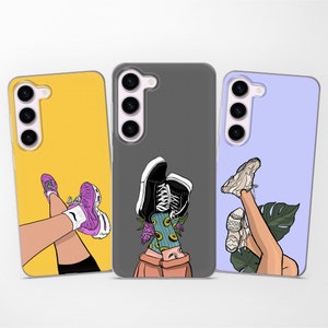 Aesthetic Trendy Sneakers Phone Case fits Samsung S25 S24 Ultra S23 S22 S21 S20 FE for Samsung A56 A55 A54 A53 A52 A35 A16 A15 A14