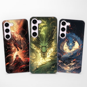 Coque de téléphone Dragon Anime japonais pour Samsung S25 S24 S23 Ultra S22 S21 S20 FE pour Samsung A56 A55 A54 A53 A52 A35 A16 A15 A14