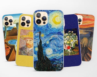 Classic Iconic Painting Art Phone Case for iPhone 17 Pro Max, Air, 16e, 15, 14, 13 fits Samsung S25 Ultra, S24 FE, A56, A16 & Pixel 10, 9