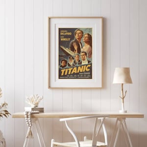 Cartel de la película Titanic 1997 / Diseño digital / Diseño clásico / Old Hollywood
