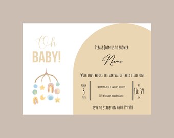 Editable Baby Shower Invitation