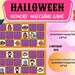 Halloween Themed Printable Memory Matching Games, Pumpkin and Halloween ...
