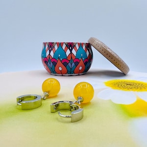 Potara Earrings for Women & Men - Potara Jewelry for Girls - Agate Potara Earrings - Potara Jewelry for Women - Japanese Jewelry