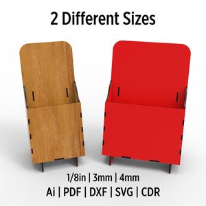 Soportes de escritorio para folletos y prospectos (archivos SVG y DXF para corte láser)