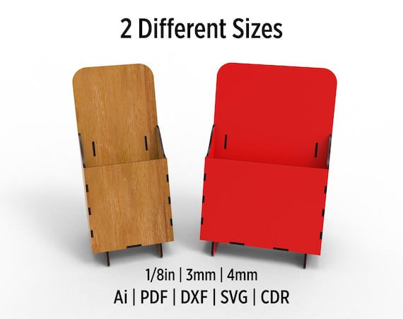 Leaflet and Brochure Desktop Holders Svg And Dxf Files For Laser Cutting