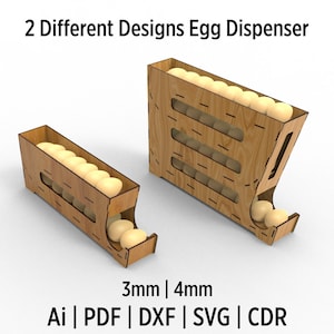 Archivo de corte por láser para portahuevos de Pascua, portahuevos de Pascua rodante, Dxf, Svg, Cdr, AI, Pdf, archivo listo para cortar