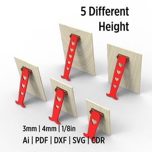 Folding Legs For Photo Frames | Photo Frame Holder Laser Cut Files | Art Display Legs | Versatile Easel Stand Backs 5 Sizes | SVG Files