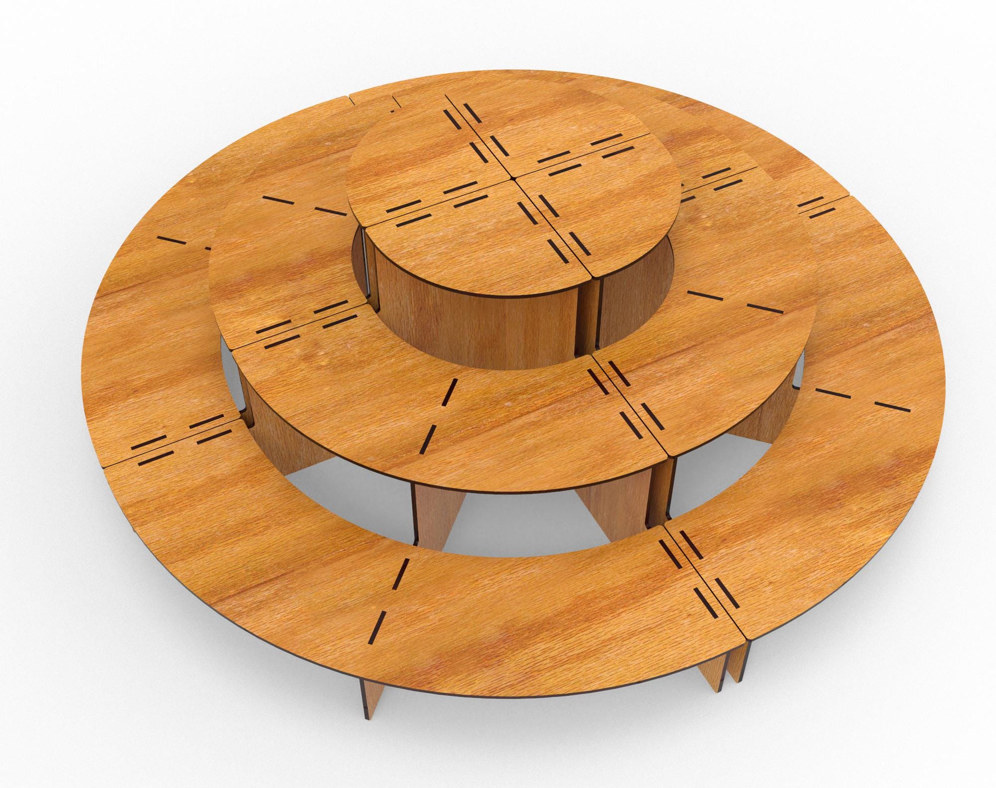 Stand For Rounded Objects Modular Display Stand 3 Tiers Straight and Rounded Stand Svg Laser Cut ...