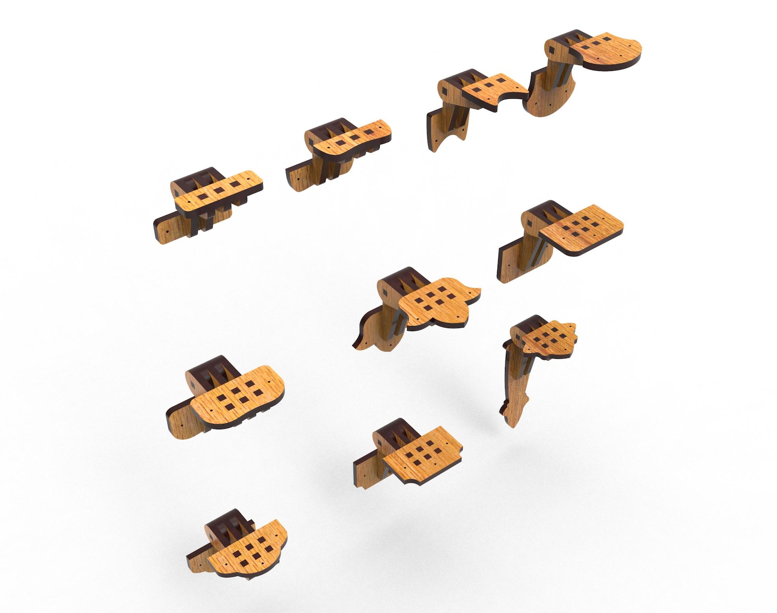 270 Degrees Hinge Design Bundle Svg Files for Laser Cut, Hinges for ...