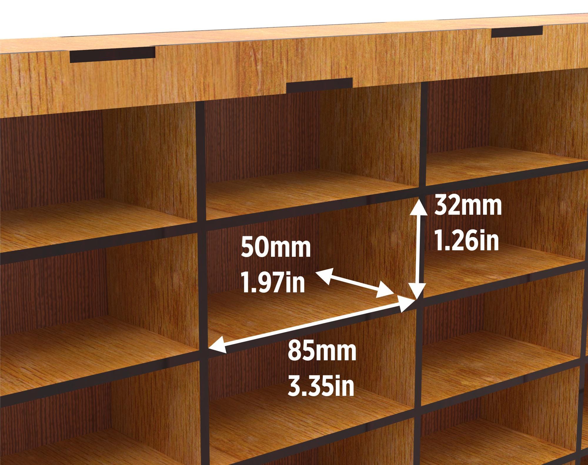 50 Pcs 1/64 Cars Display Stand Rack Svg, Dxf Vectorel Drawing Files for ...