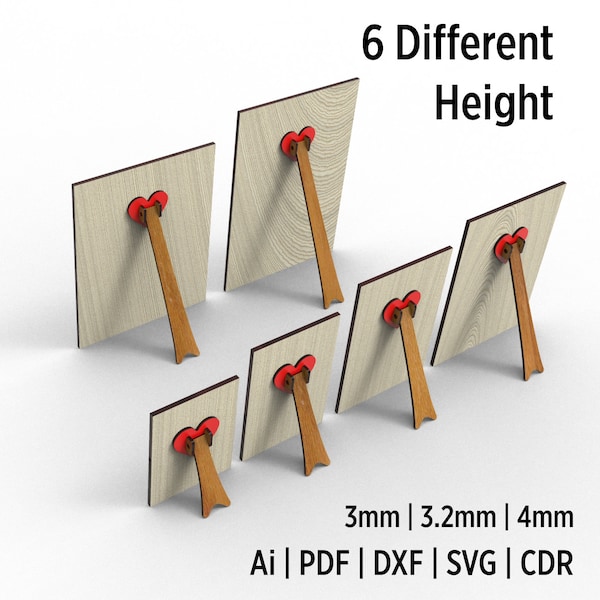 Folding Legs For Photo Frames | Photo Frame Holder Laser Cut Files | Art Display Legs | Versatile Easel Stand Backs 6 Sizes | SVG files