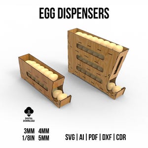 Fresh Egg Holder, Rolling Easter Egg Holder Laser Cutting File, Dxf, Svg, Cdr, AI, Pdf, Ready to Cut File