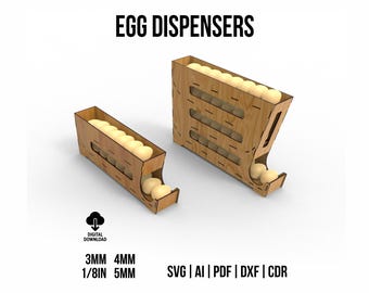 Fresh Egg Holder, Rolling Easter Egg Holder Laser Cutting File, Dxf, Svg, Cdr, AI, Pdf, Ready to Cut File