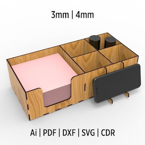 Servietten- und Handyhalter Laser Cut SVG-Dateien für Laser Cut Box, Salzstreuer und Zahnstocherhalter für Küchentisch