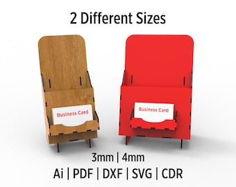 Leaflet & Brochure  And Business Card Desktop Holders Svg And Dxf Files For Laser Cutting