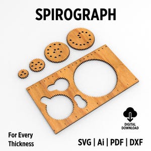 Lasergesneden spirograafkit Lasergesneden bestand, hypotrochoid tekenhulpmiddel voor kinderen | Kunst- en kinetische kunstcadeau voor kunstenaars, antistress spiraalkunstset