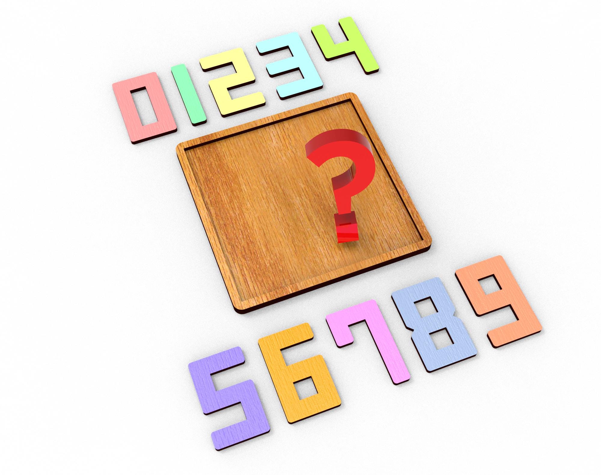 Numbers Puzzle Dxf and Svg Files for Laser Cut, Montessori Numbers ...