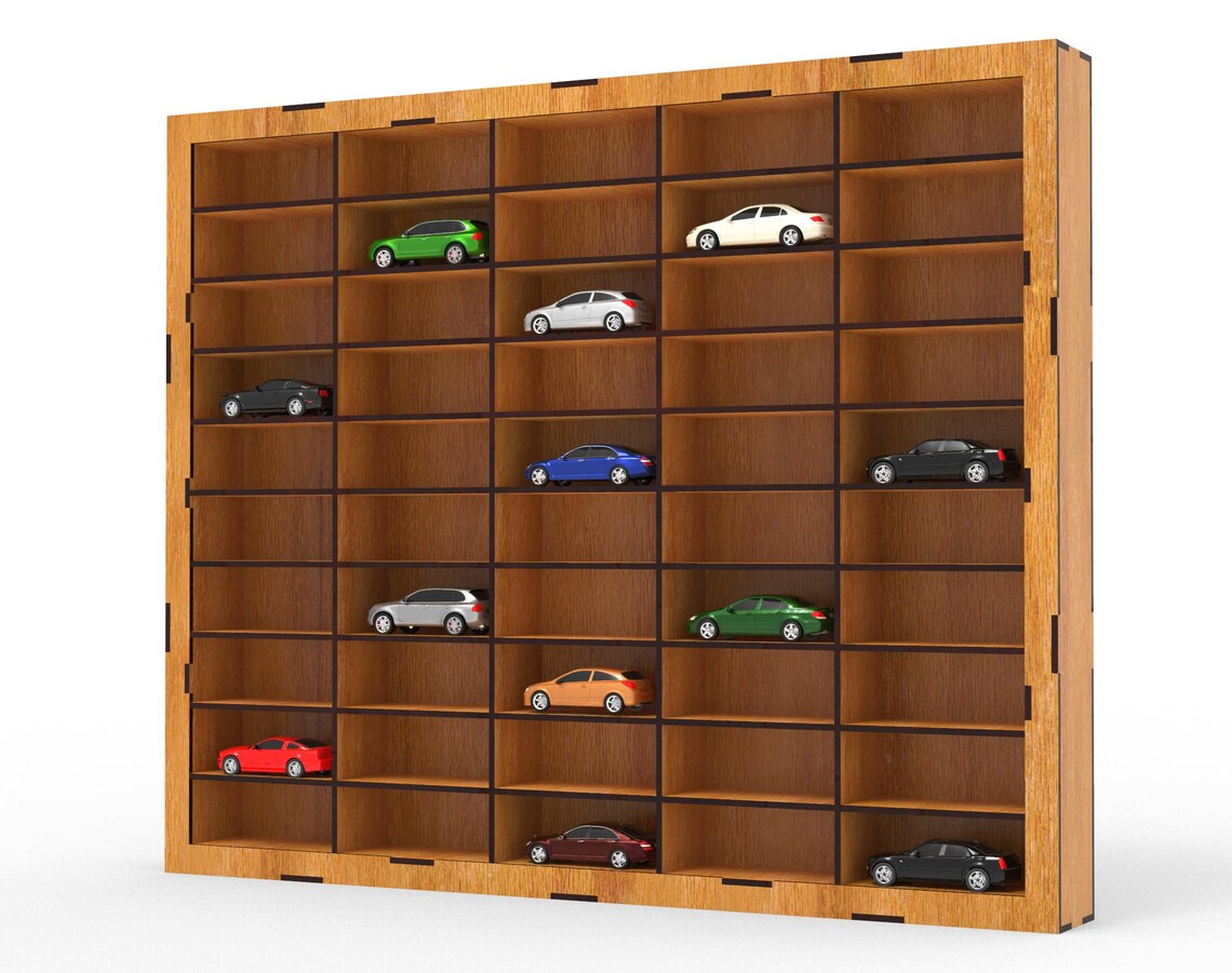 50 Pcs 1/64 Cars Display Stand Rack Svg, Dxf Vectorel Drawing Files for ...