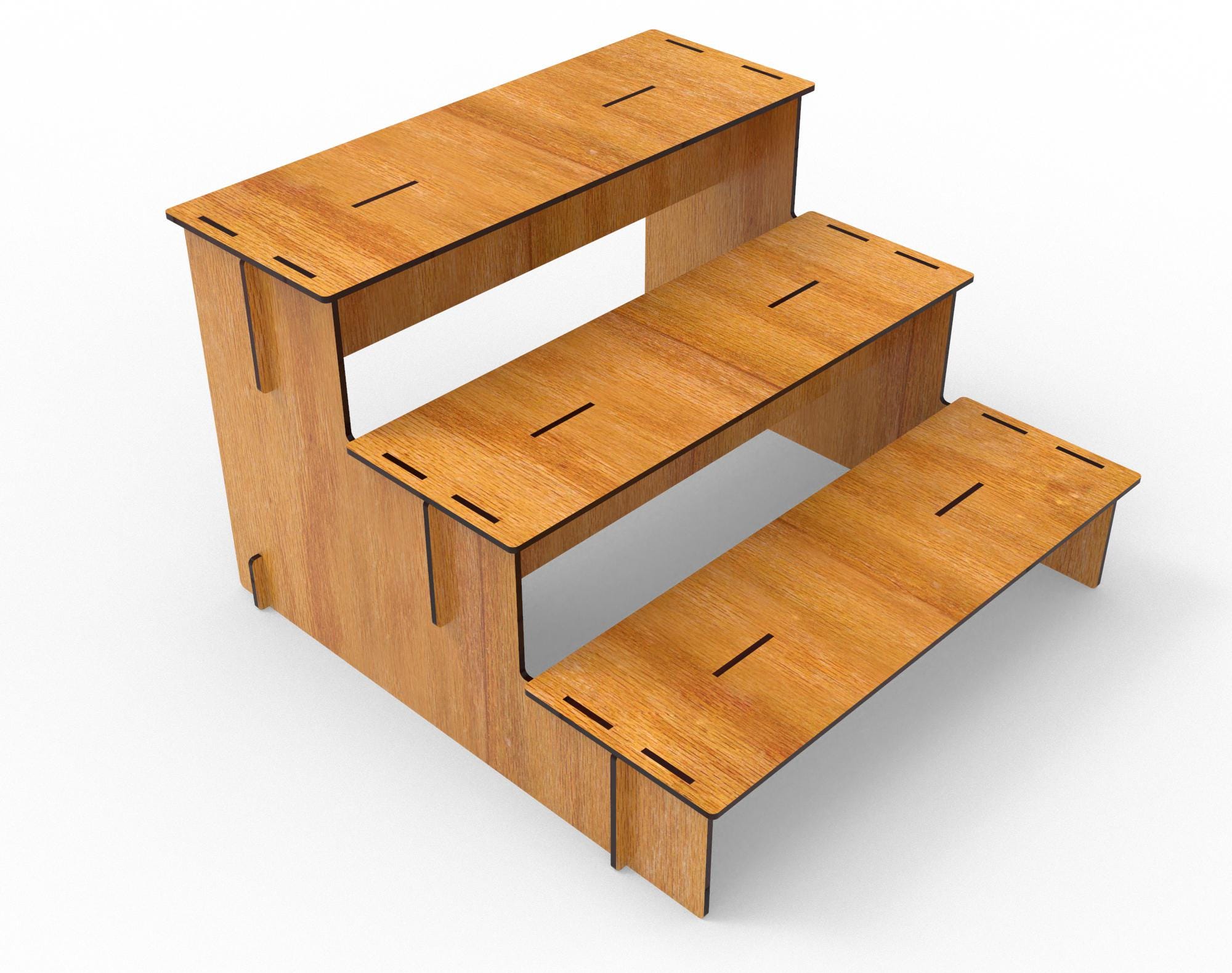Stand For Rounded Objects Modular Display Stand 3 Tiers Straight and Rounded Stand Svg Laser Cut ...