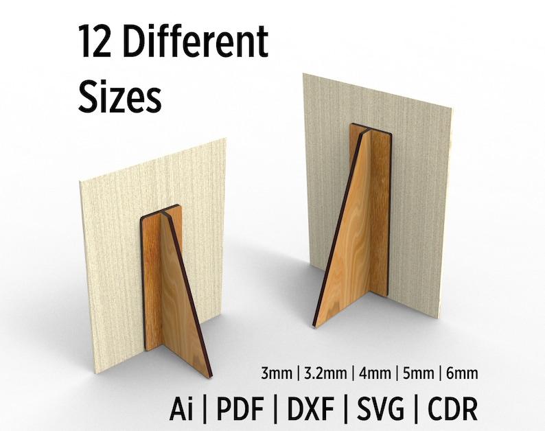Easel Stand or Picture Frame Backs Photo Frame Holder Laser Cut Files