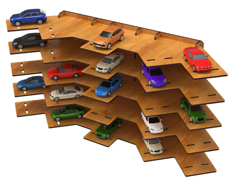 1/64 Cars Display Stand Rack Svg, Dxf Vectorel Drawing Files for Laser ...